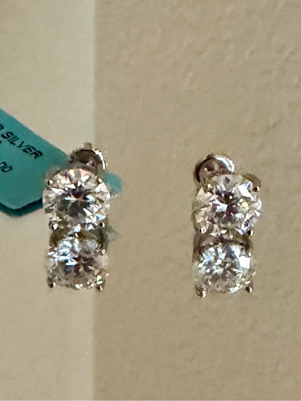 Solitaire 6 CTW Moissanit Round Cut Stud Earrings 925 Sterling Silver